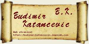 Budimir Katančević vizit kartica